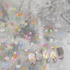 Shell Nail Sticker - Springtime Bouquet
