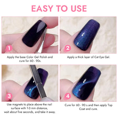 Cat Eye Nail Magnet 4Pcs/set