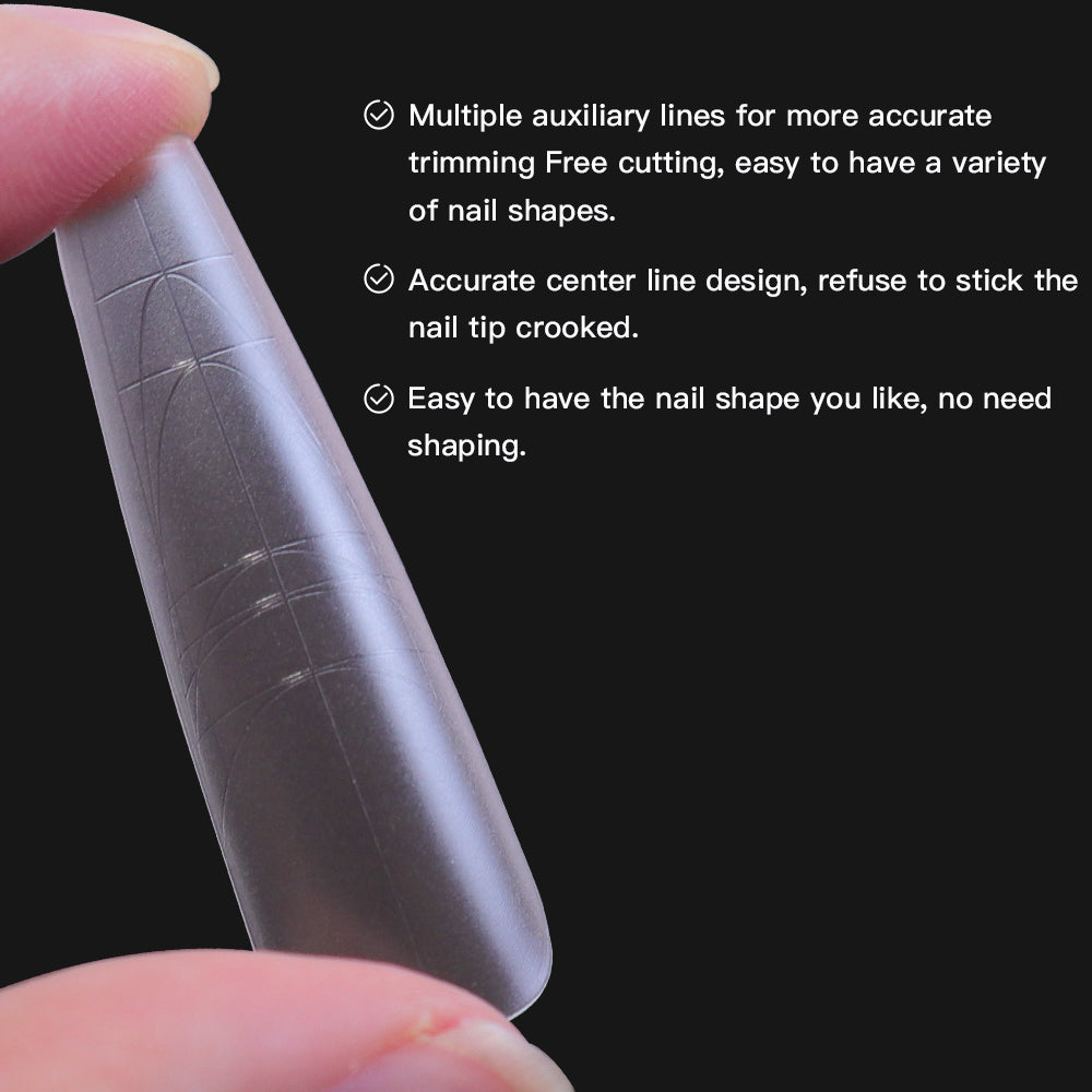 Multifunctional Soft Gel Nail Tips - Coffin