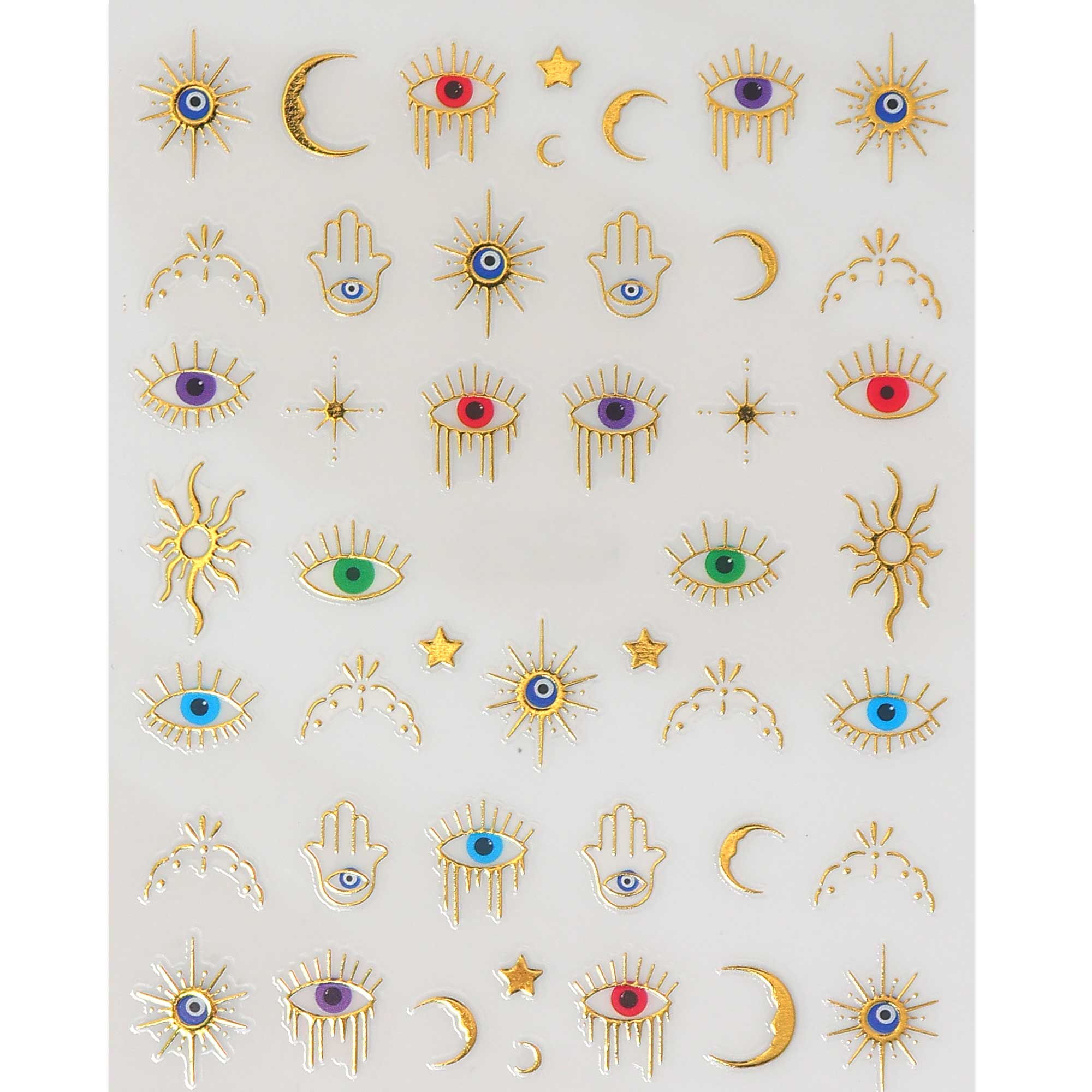 Nail Sticker - Evil Eye (Metallic)