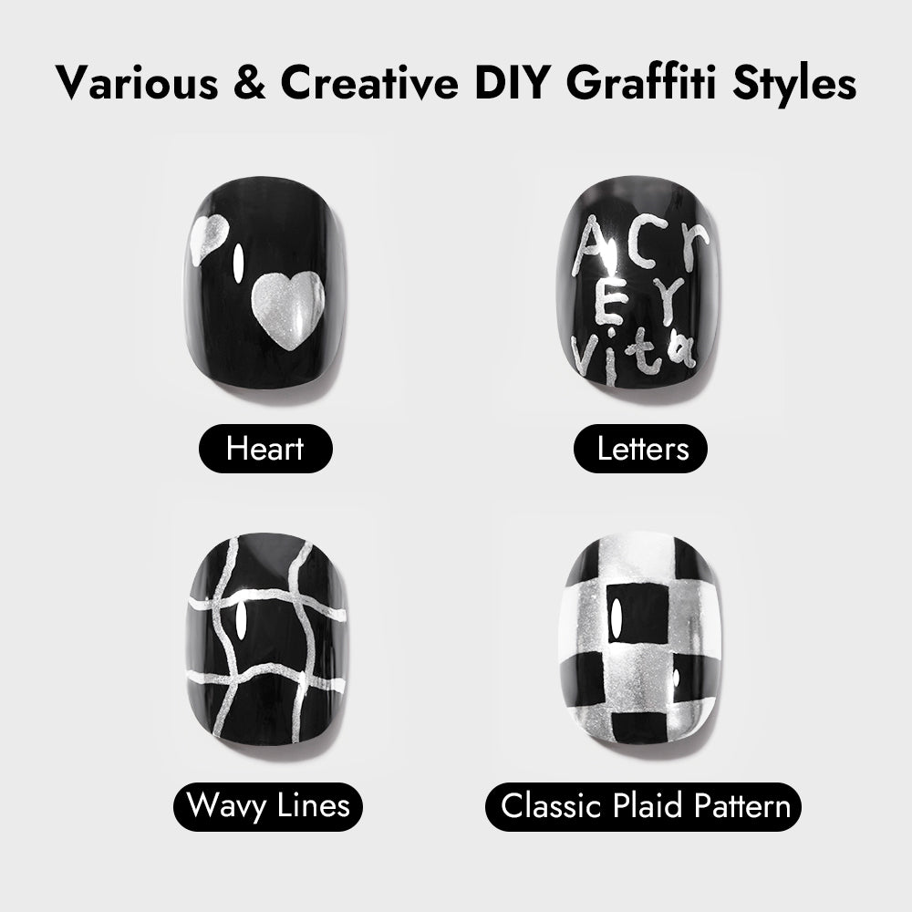 Mirror Chrome Nail Art Graffiti Pen