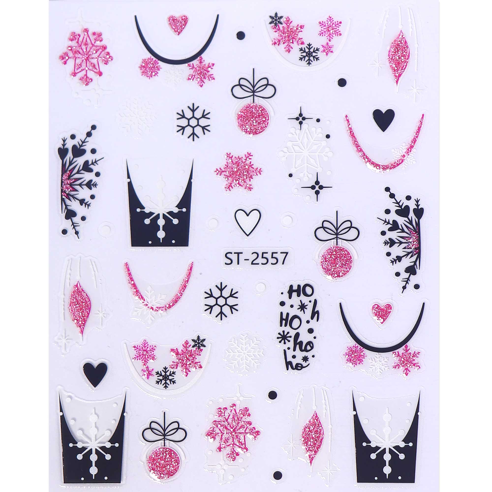 Nail Stickers - Pink Christmas
