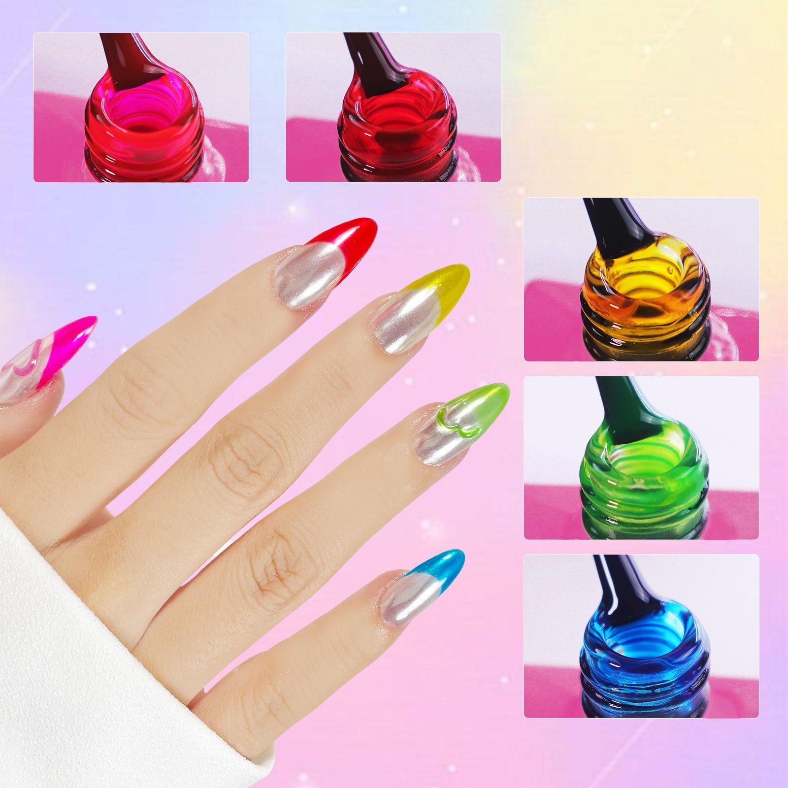 [US ONLY] MINI Color Jelly Gel Polish Set - S11 Rainbow Candy