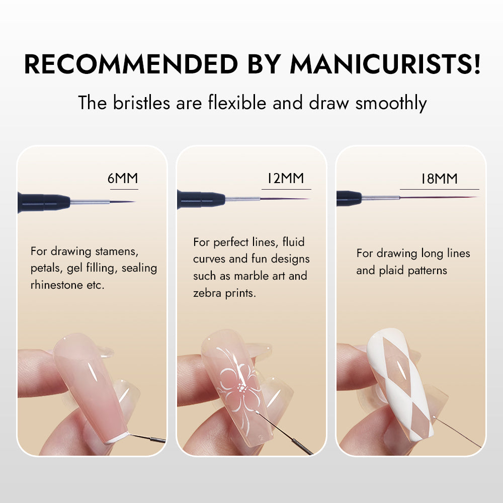 Liner Nail Brush Set (Vampire)