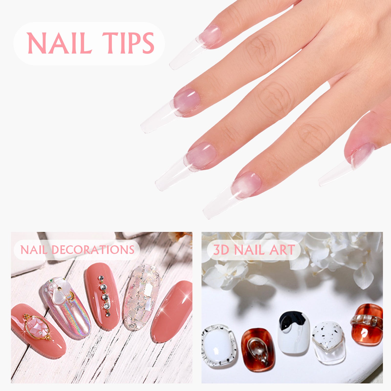 Solid Nail Tips Adhesive Gel Glue