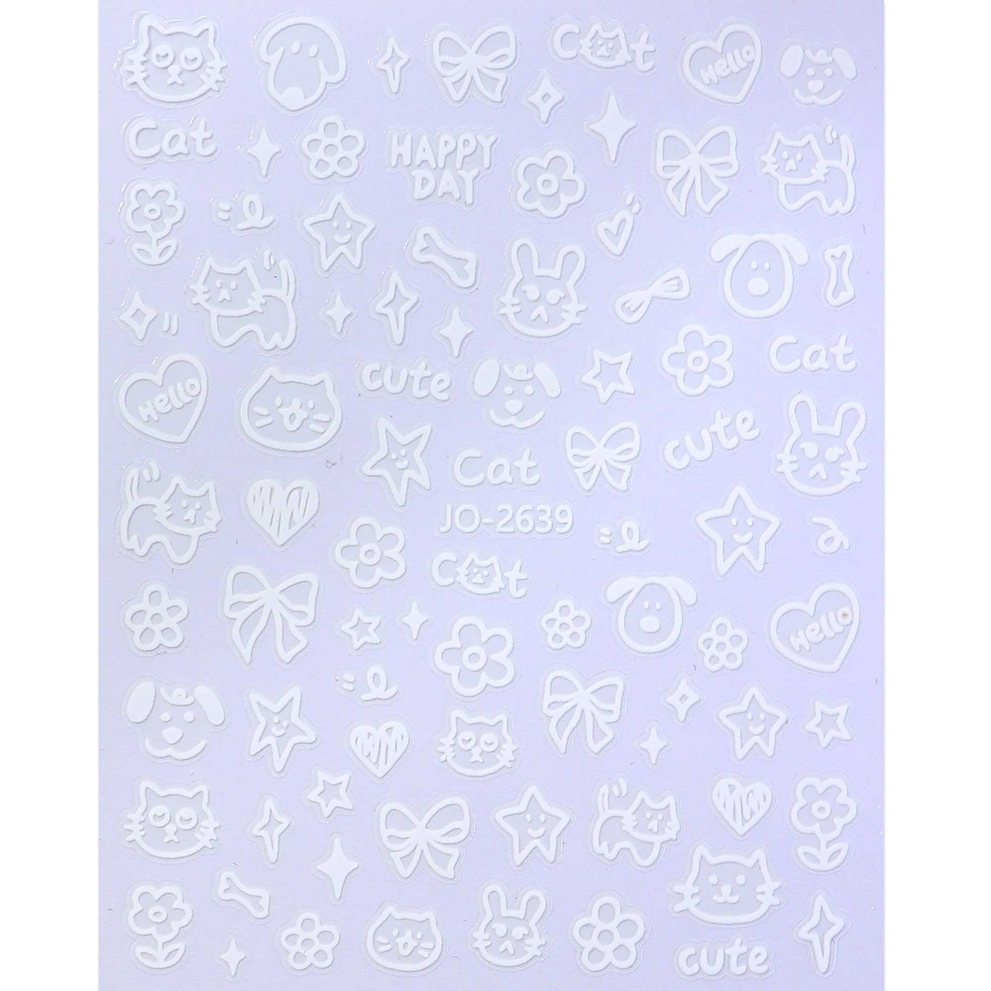 Nail Sticker - Cartoon Cat & Dog