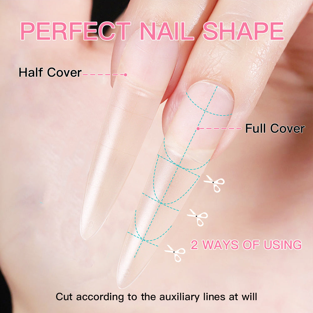 Multifunctional Soft Gel Nail Tips  - Stiletto