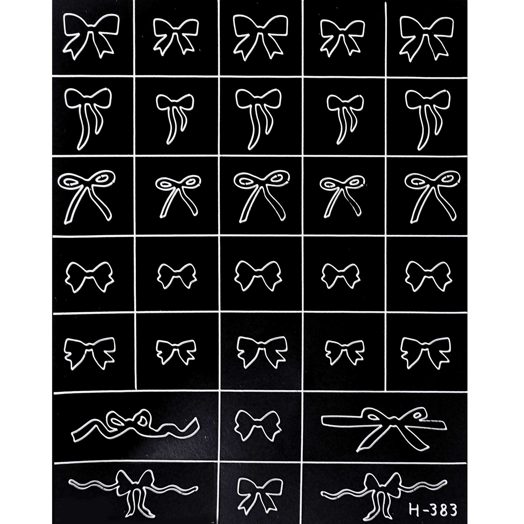 Nail Stickers - Butterfly Bowknot Hollow Stencil