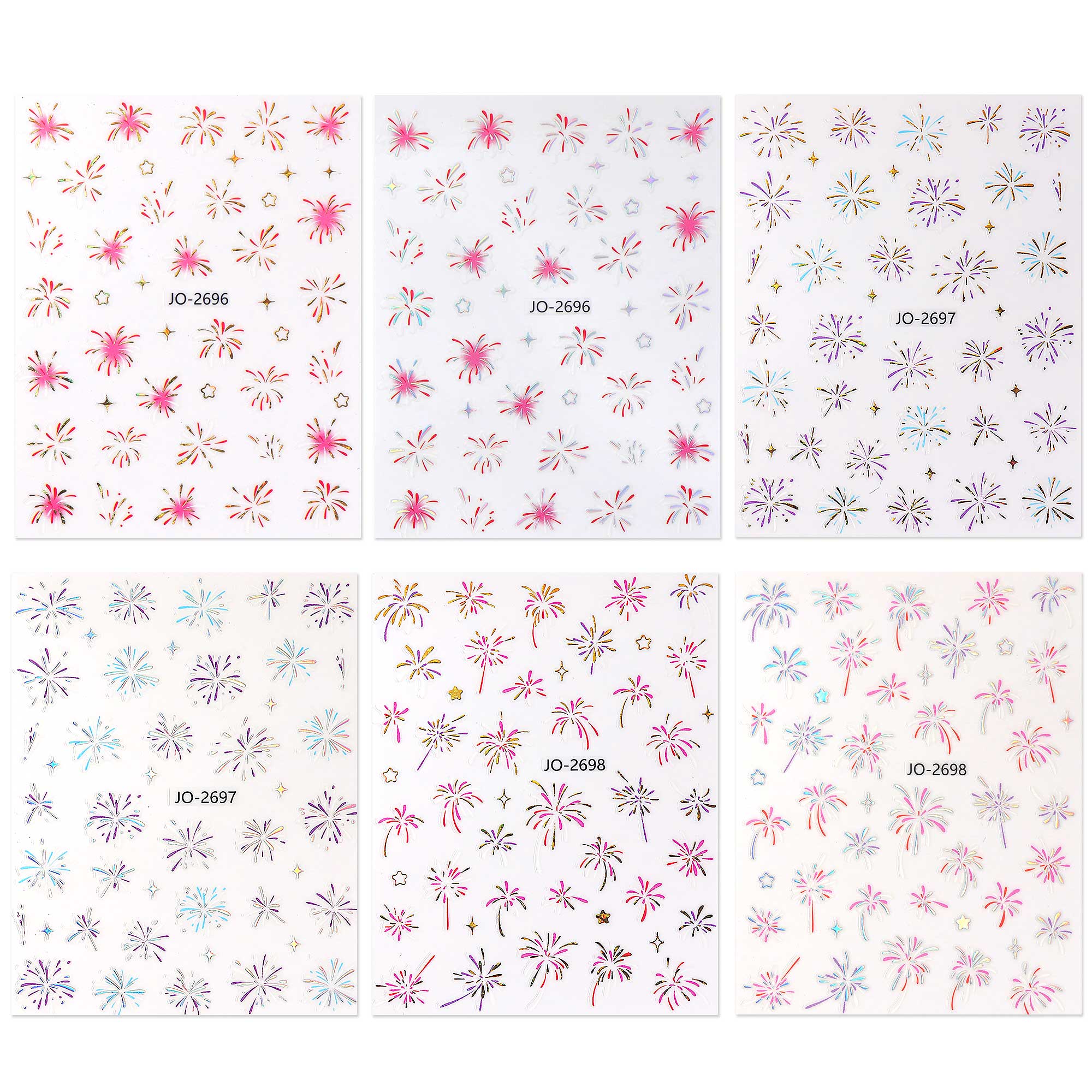 Nail Sticker - Colorful Fireworks