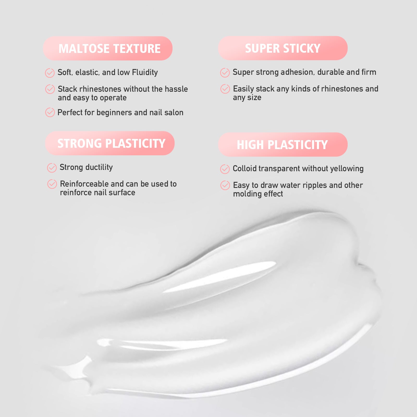 Elastic Gem Glue Gel - Ultra Sticky (Maltose)