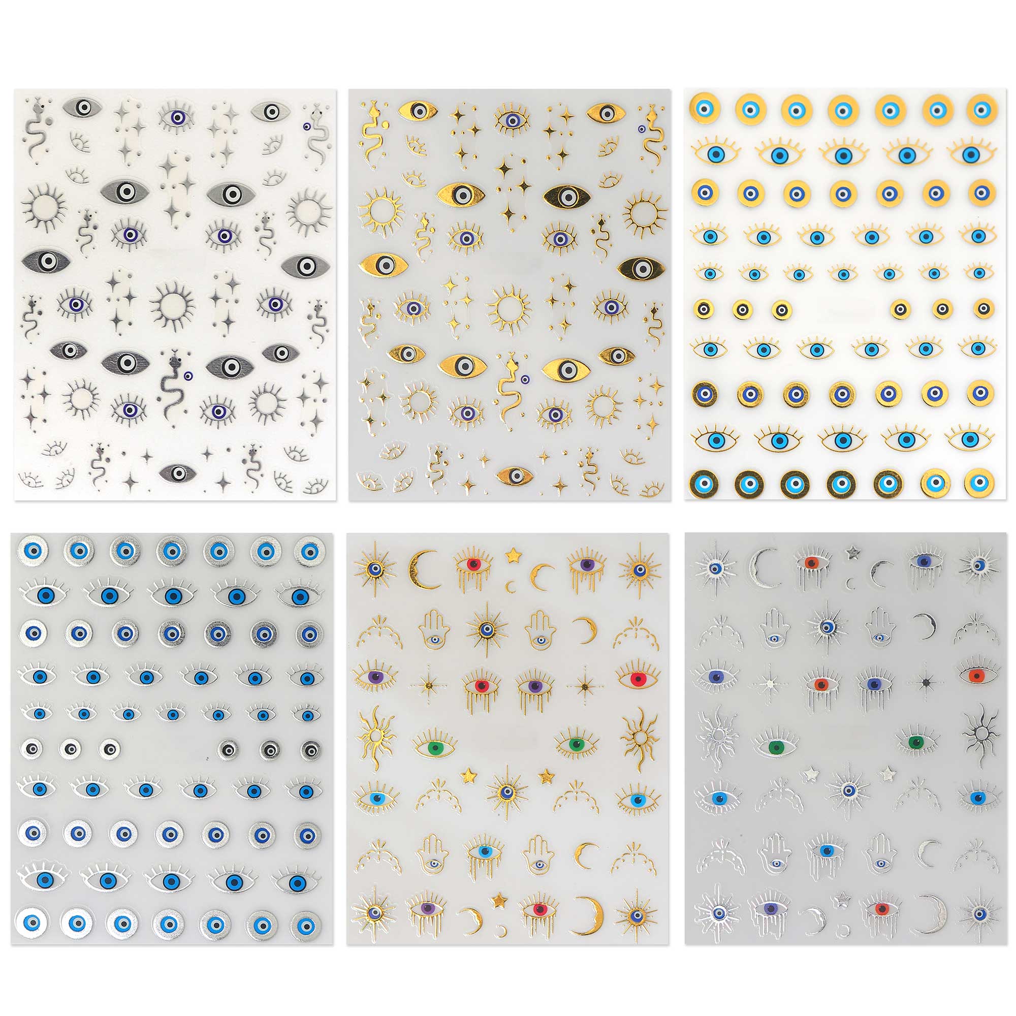 Nail Sticker - Evil Eye (Metallic)