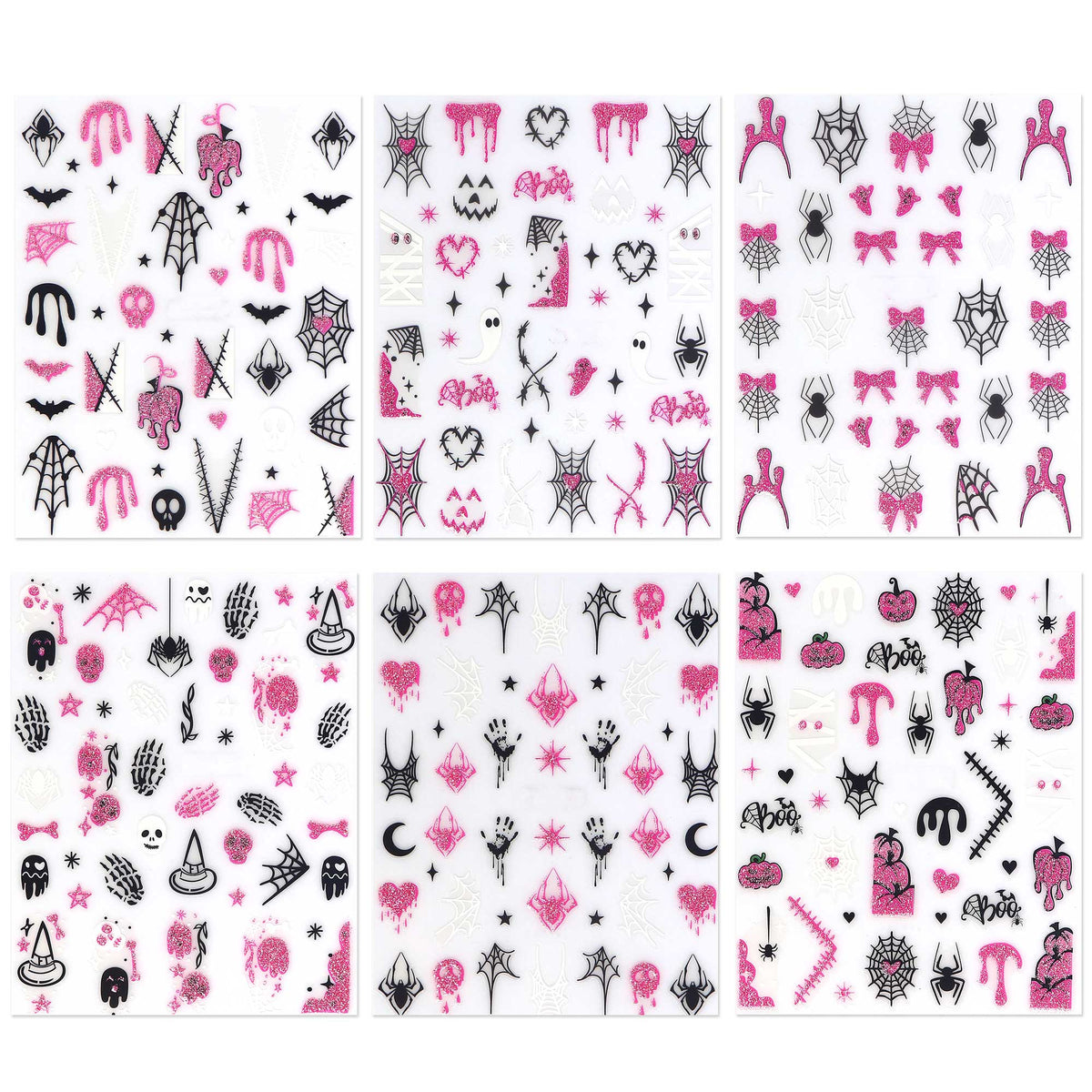 Nail Sticker - Pink Halloween