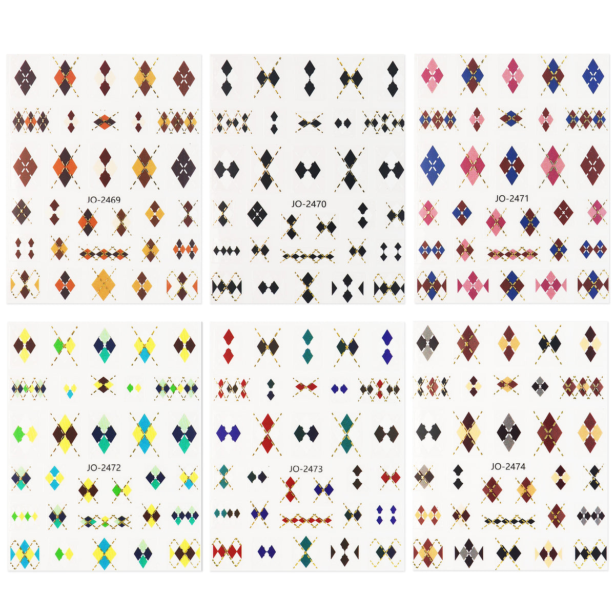 Nail Sticker - Diamond Pattern