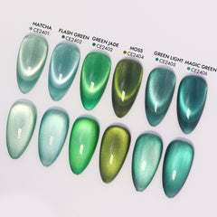 Green Forest Cat Eye (Hema-Free) - CE2401 Matcha