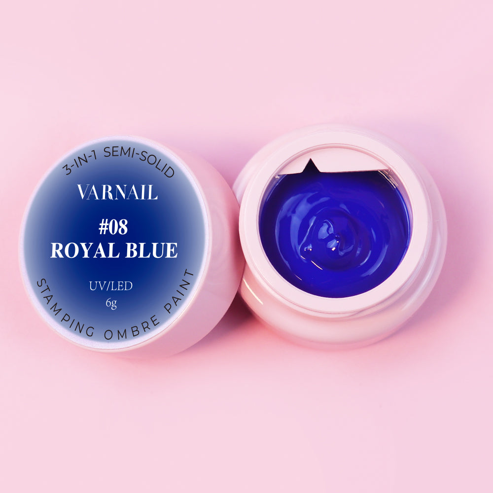 3-in-1 Stamping Ombre Paint Gel - 08 Royal Blue