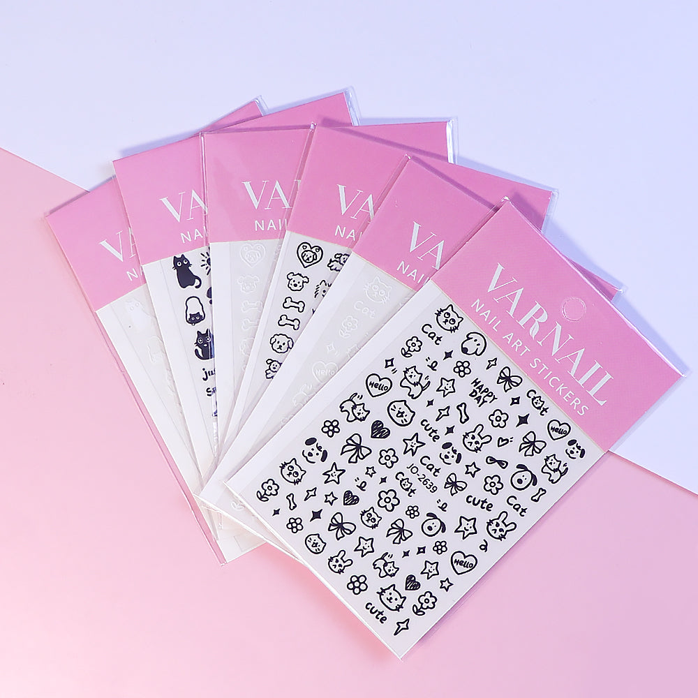 Nail Sticker - Cartoon Cat & Dog
