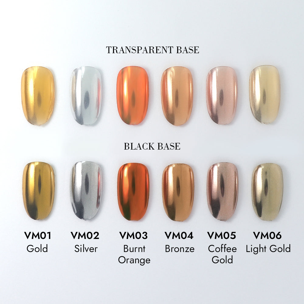 Mirror Metallic Nail Chrome Powder - VM05 Coffee Gold