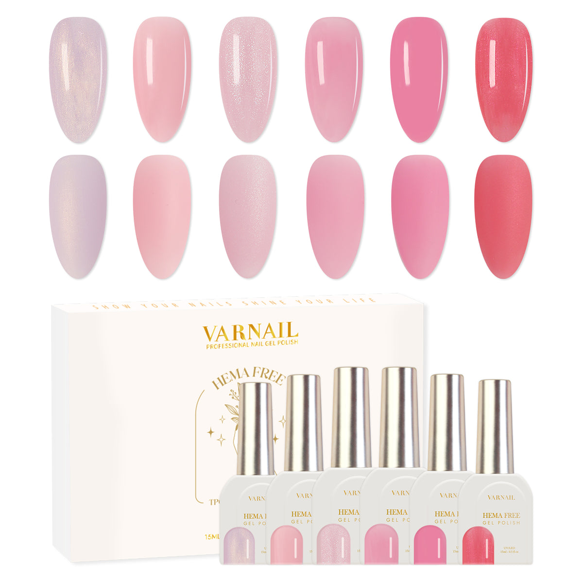 Hema-Free Colors Gel Polish Set - S01 True Love