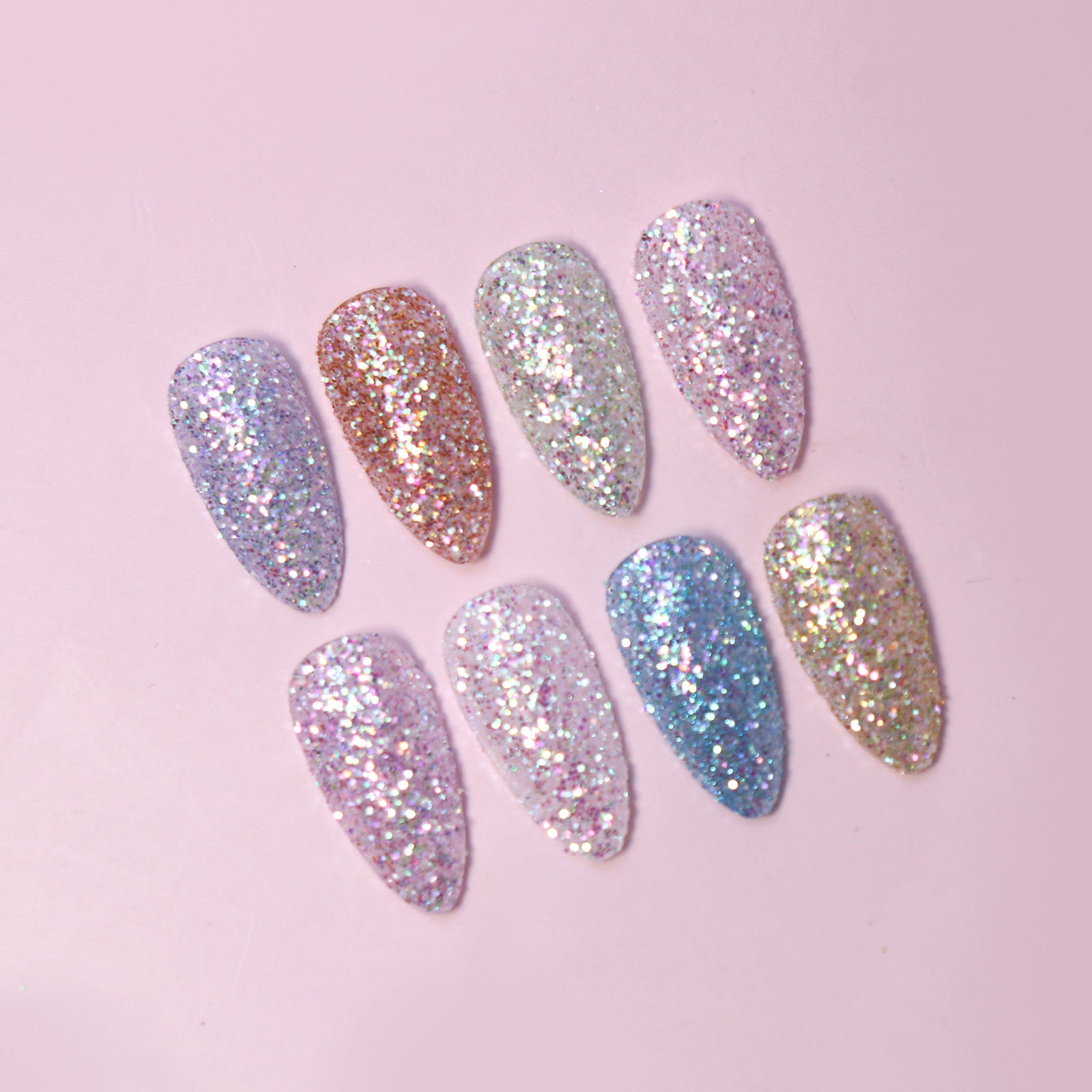 Sparkling Holographic Nail Glitter Set