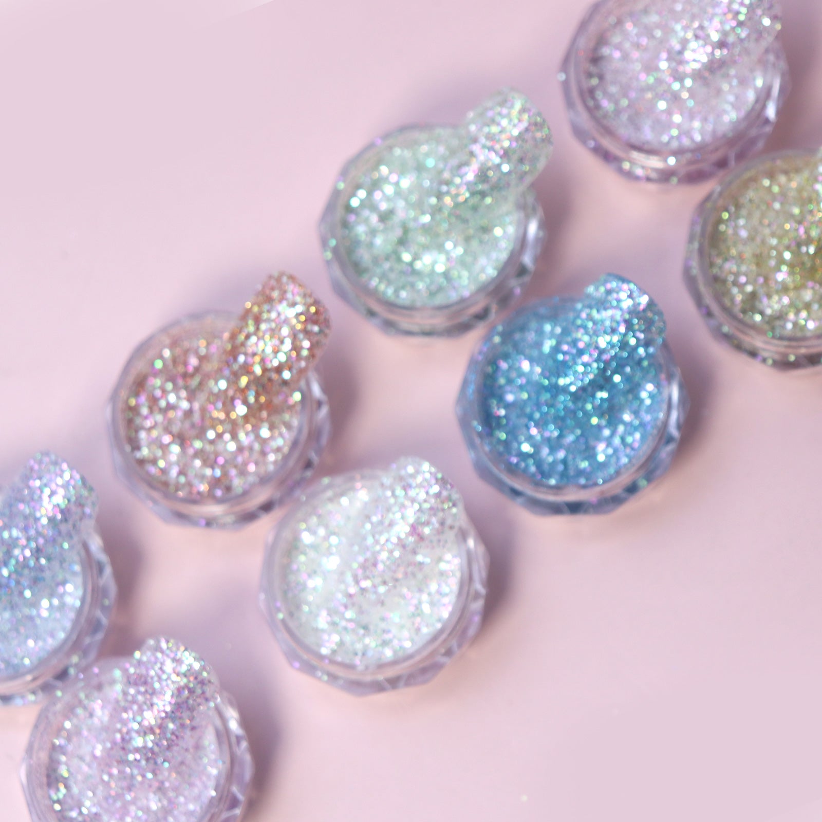 Sparkling Holographic Nail Glitter Set