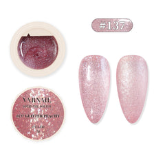 Solid Gel Polish -#137 GLITTER PEACHY