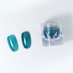 Mirror Metallic Nail Chrome Powder - VM14 Teal Blue