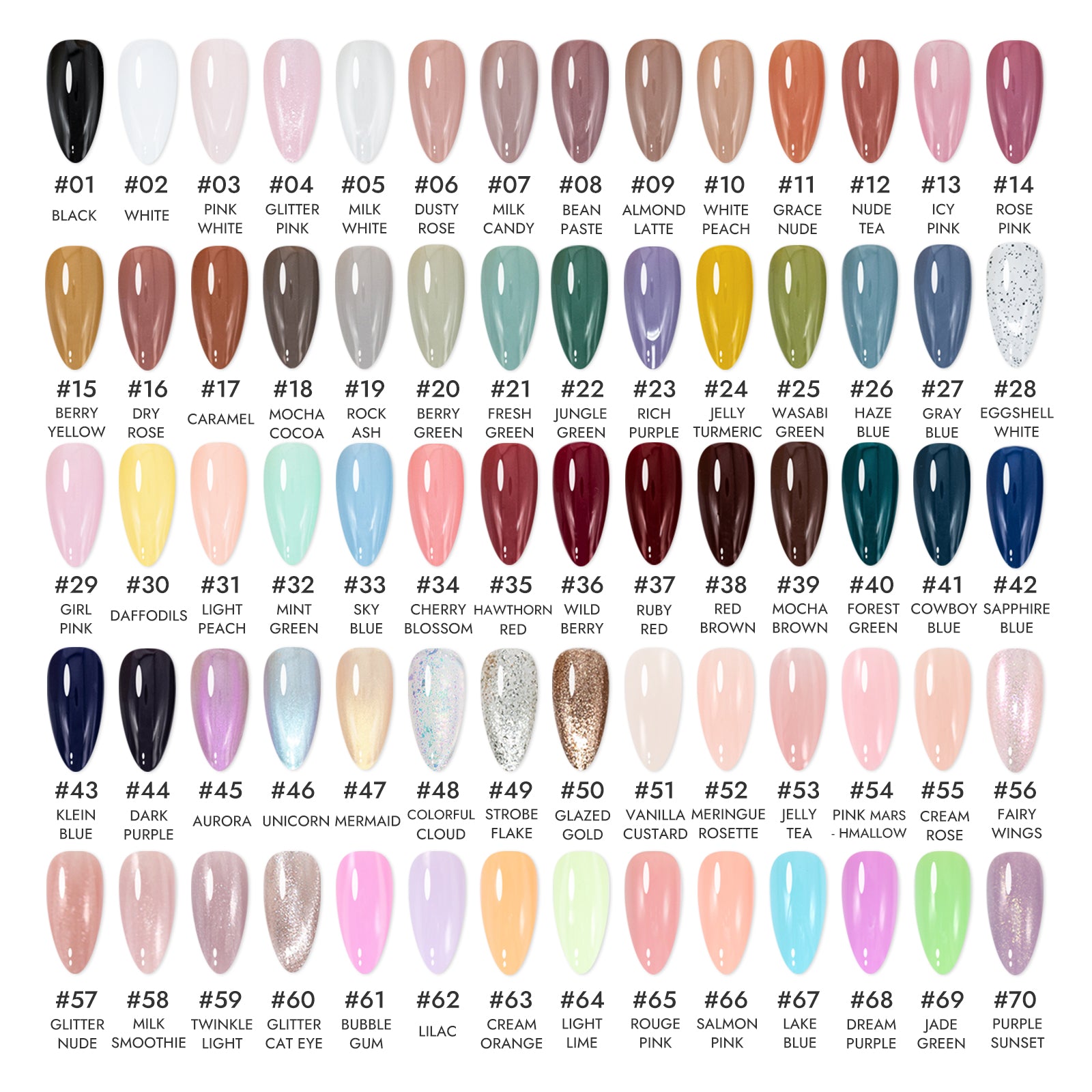 Solid Gel Polish 140 Colors - (1-140)