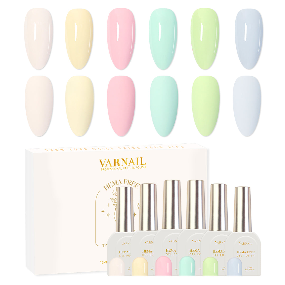 Hema-Free Color Gel Polish Set - S27 Pastel Dreams