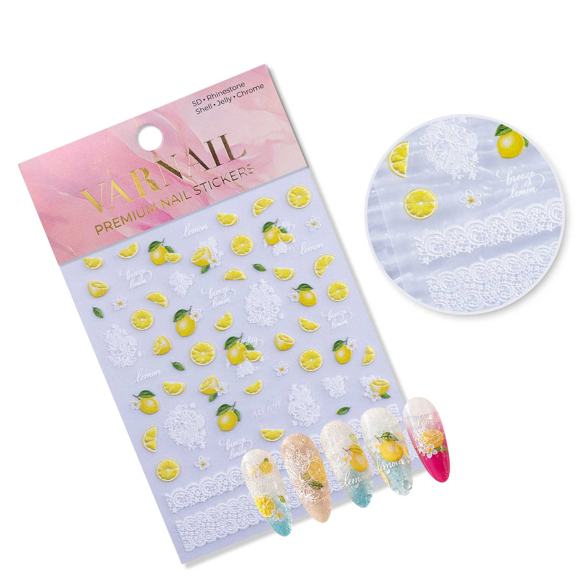 Jelly Nail Sticker - Lemon & Lace