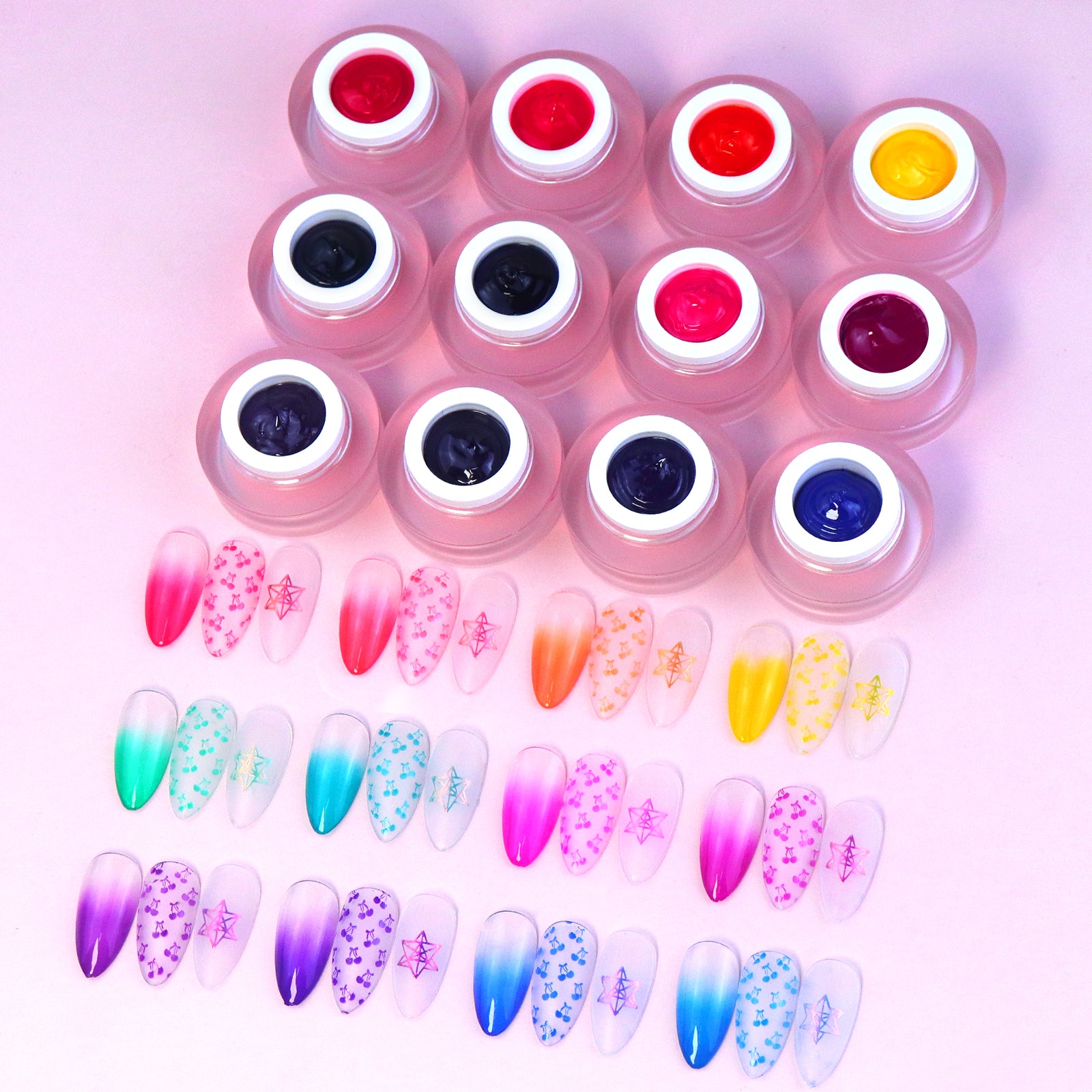 3-in-1 Stamping Ombre Paint Gel (Hema-Free) - SOP13 Rose Tint