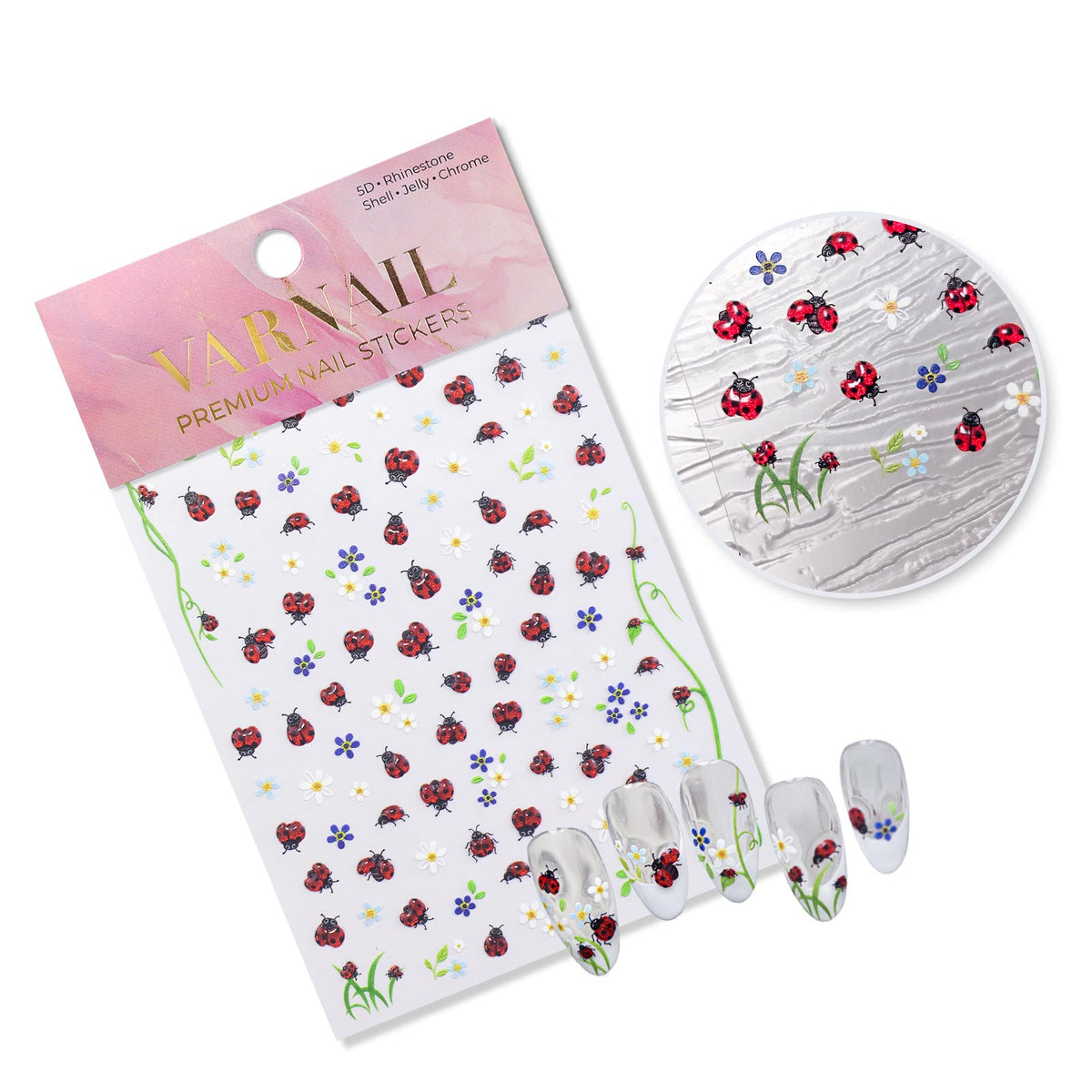 Gilding Nail Sticker - Ladybird