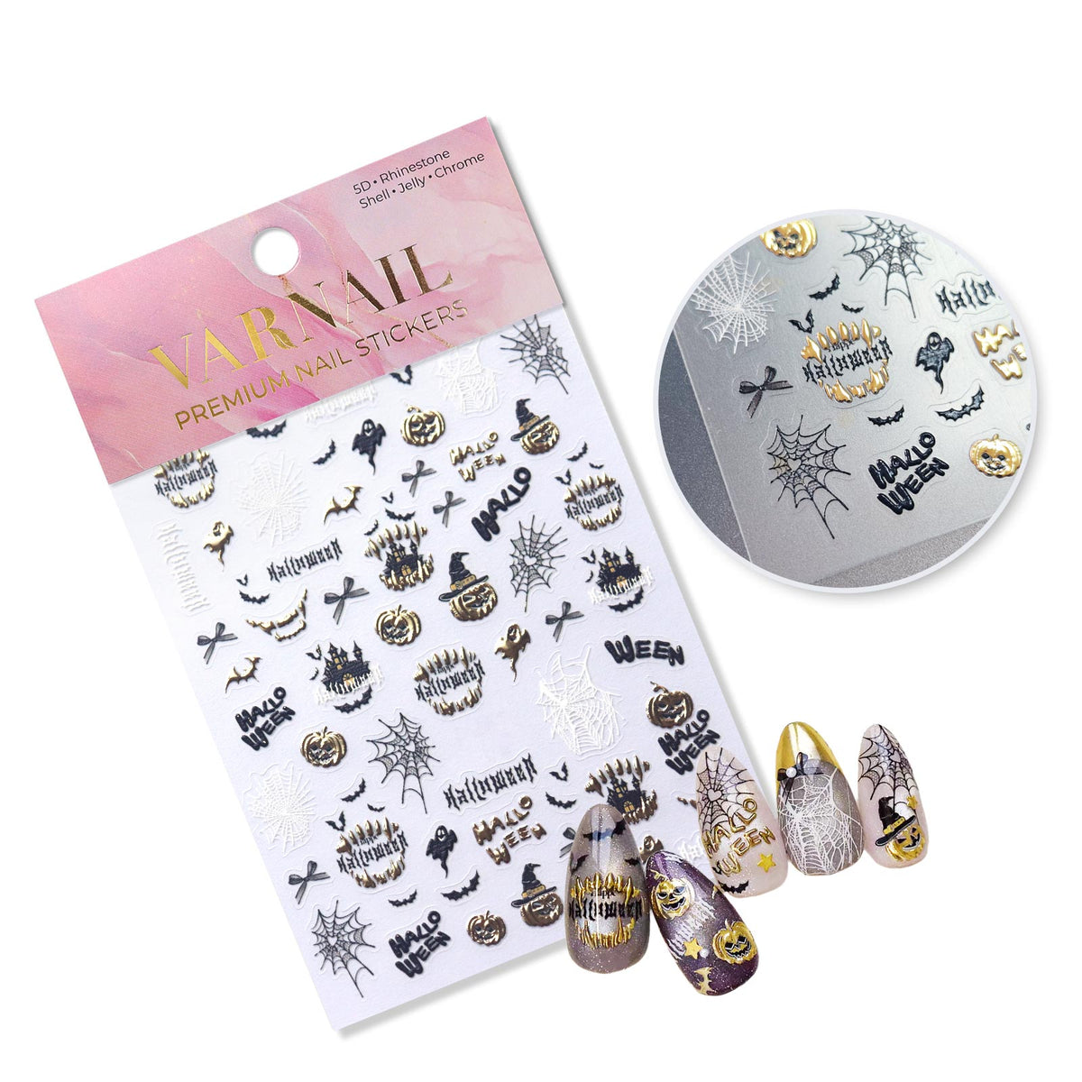 Chrome Nail Sticker - Halloween Pumpkin