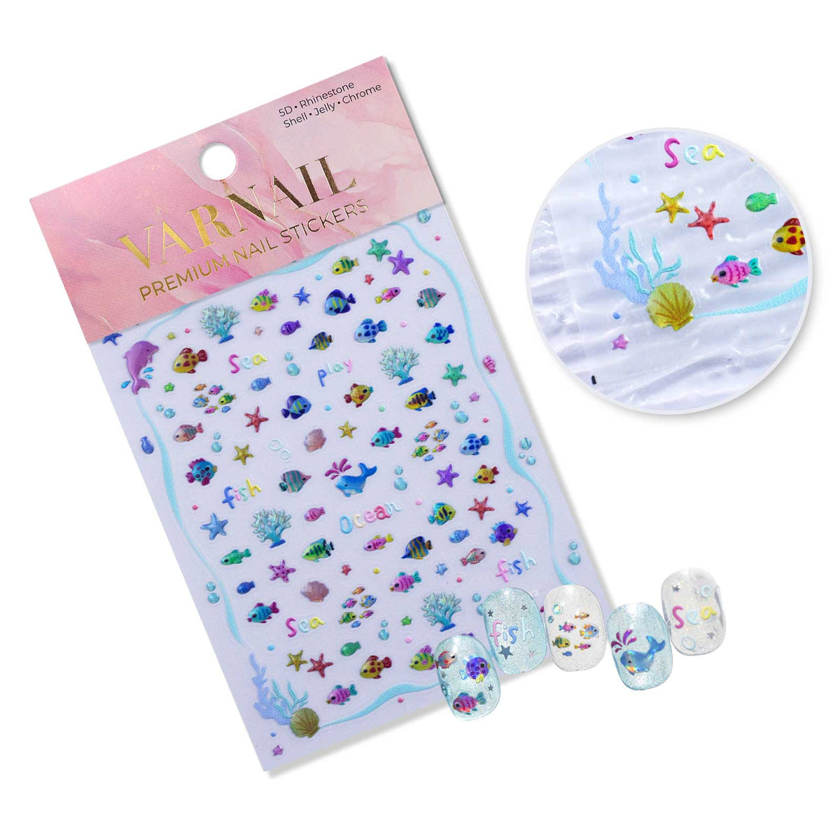 Jelly Nail Sticker - Small Tropical Fish