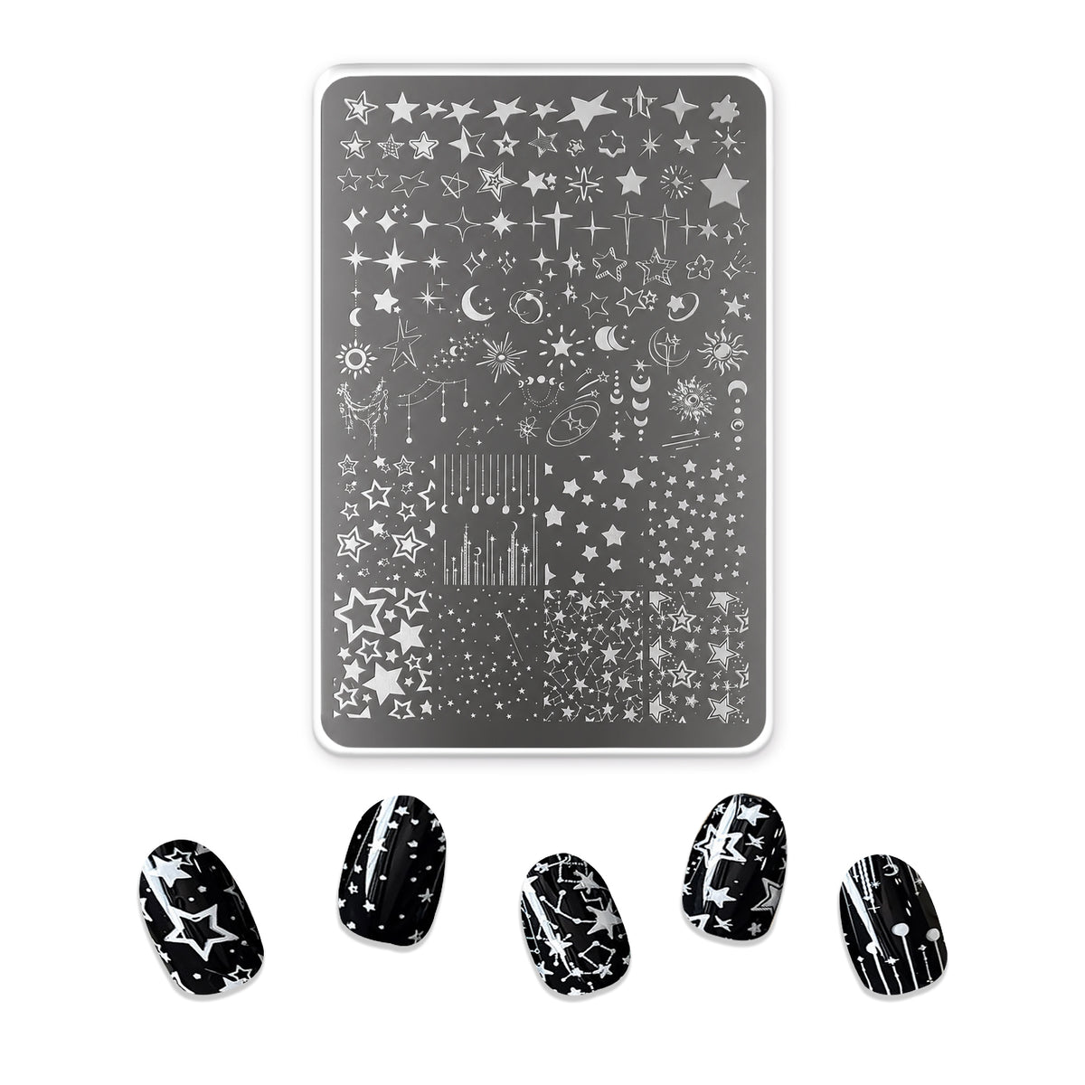 Nail Stamping Plate - Hollow Star