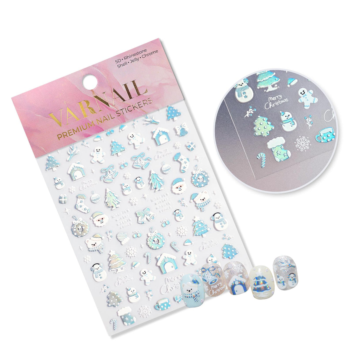 Chrome Nail Sticker - Winter Wonderland