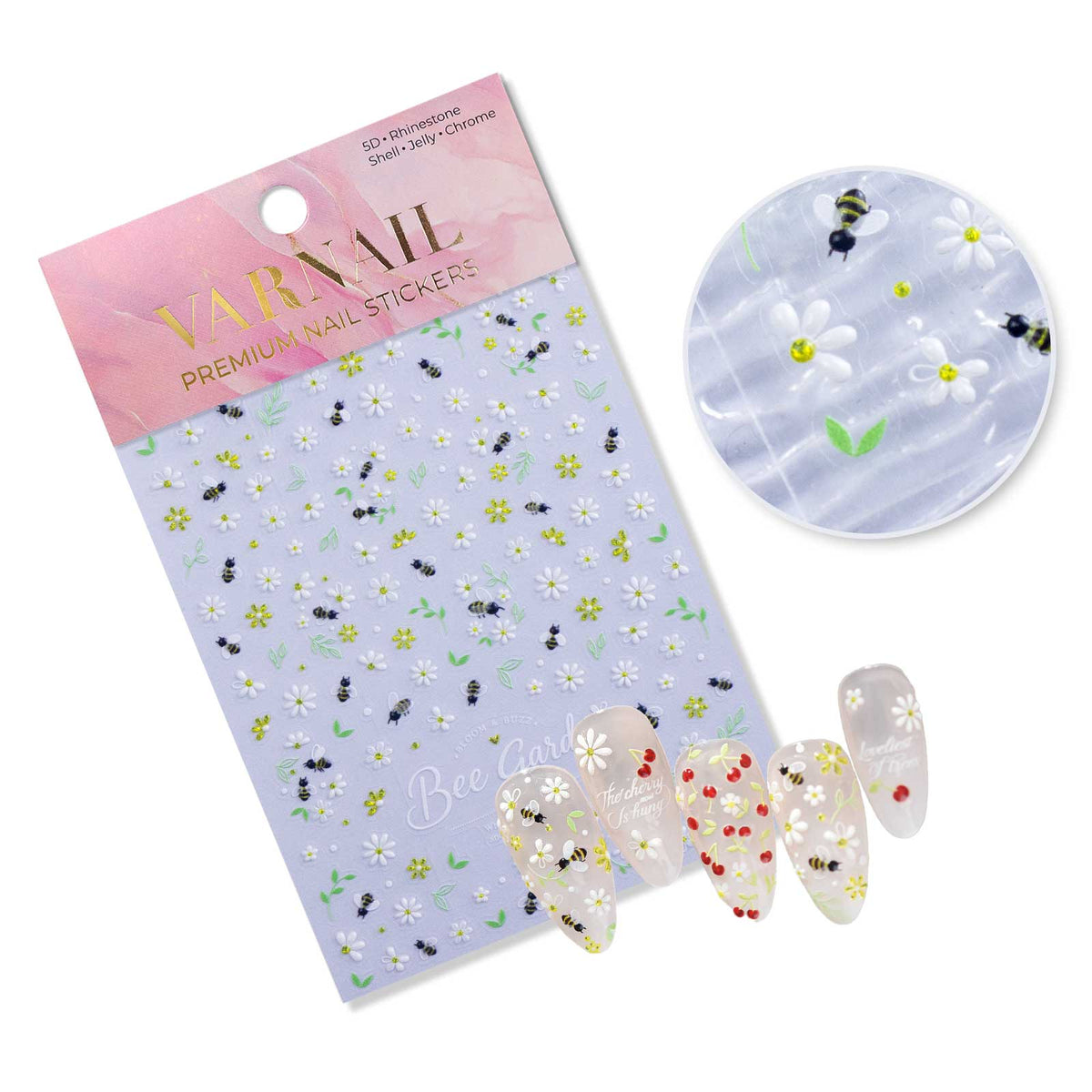 Jelly Nail Sticker - Bee Garden
