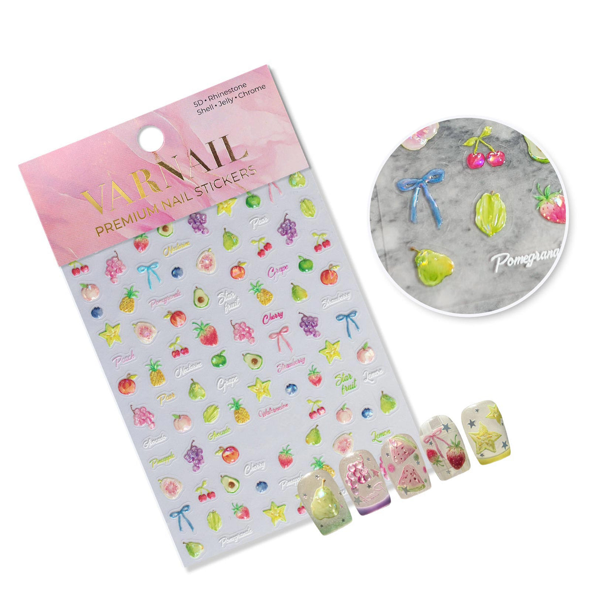 Jelly Nail Sticker - Summer Fruit