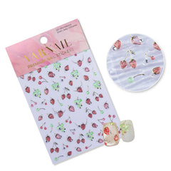 Rhinestone Nail Sticker - Vintage Strawberry & Grape