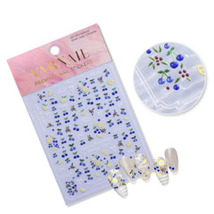 Gilding Nail Sticker - Tiny Blueberry & Lemon