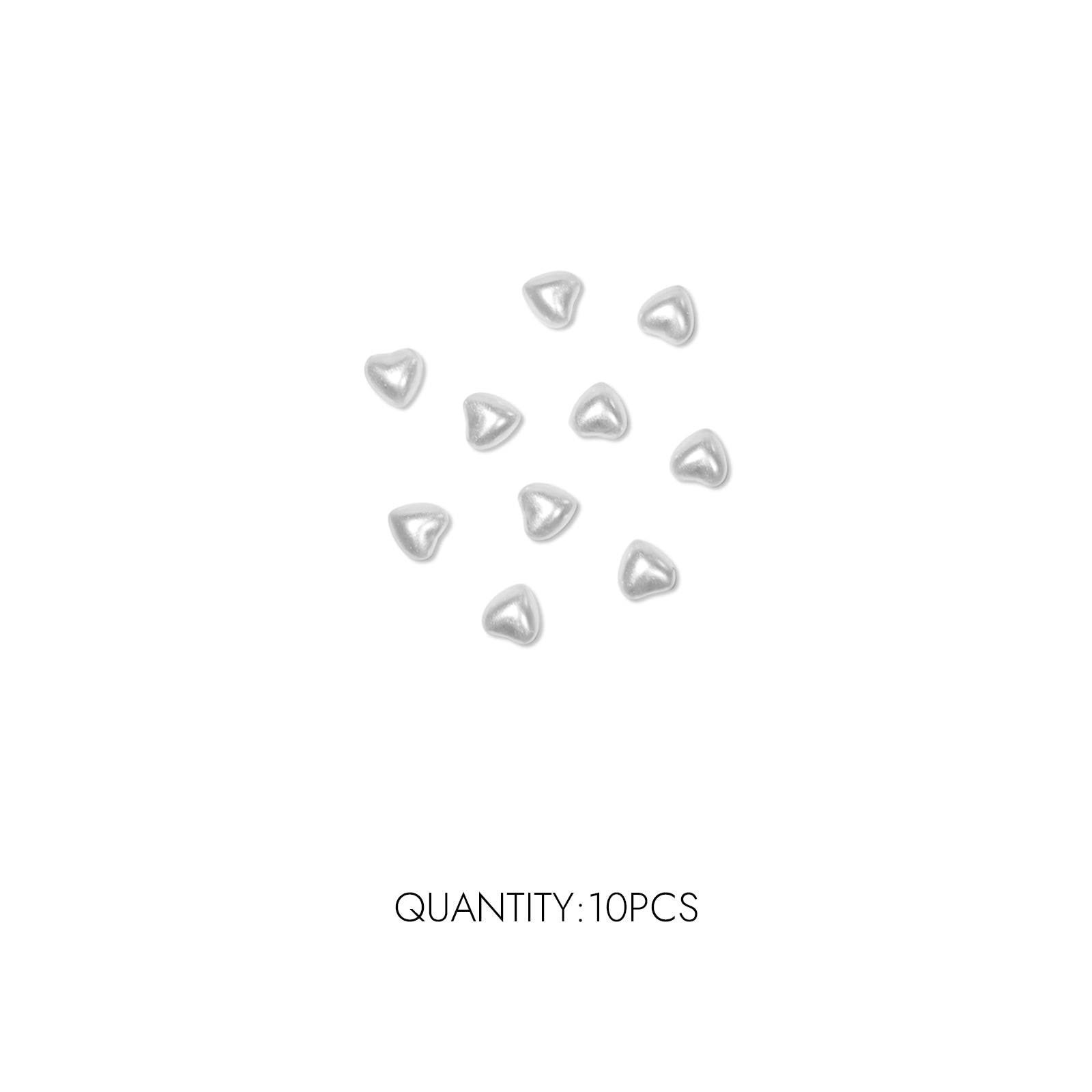Heart Pearl Nail Charms