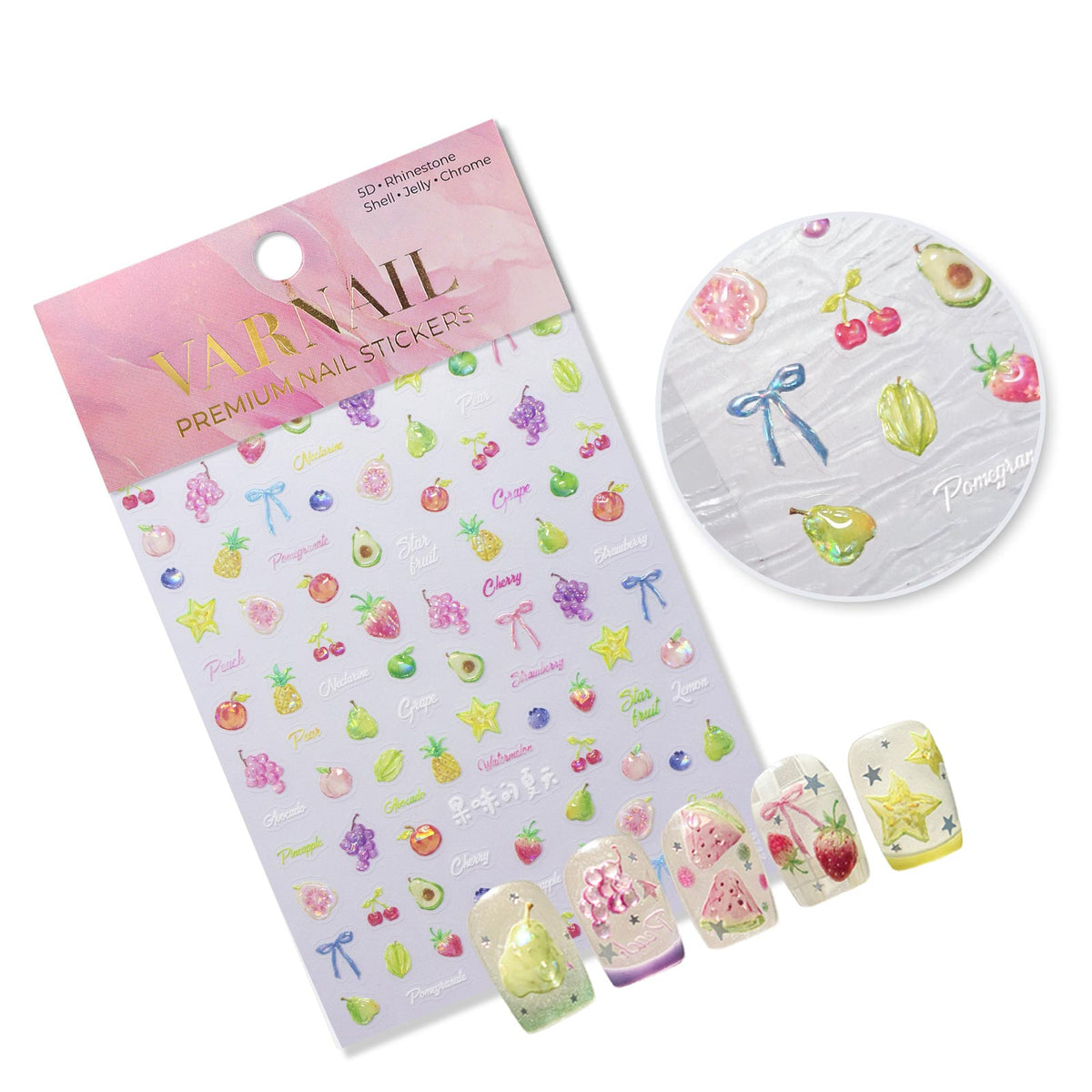 Jelly Nail Sticker - Summer Fruit