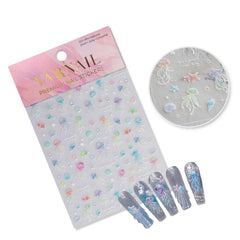 Jelly Nail Sticker - Iridescent jellyfish