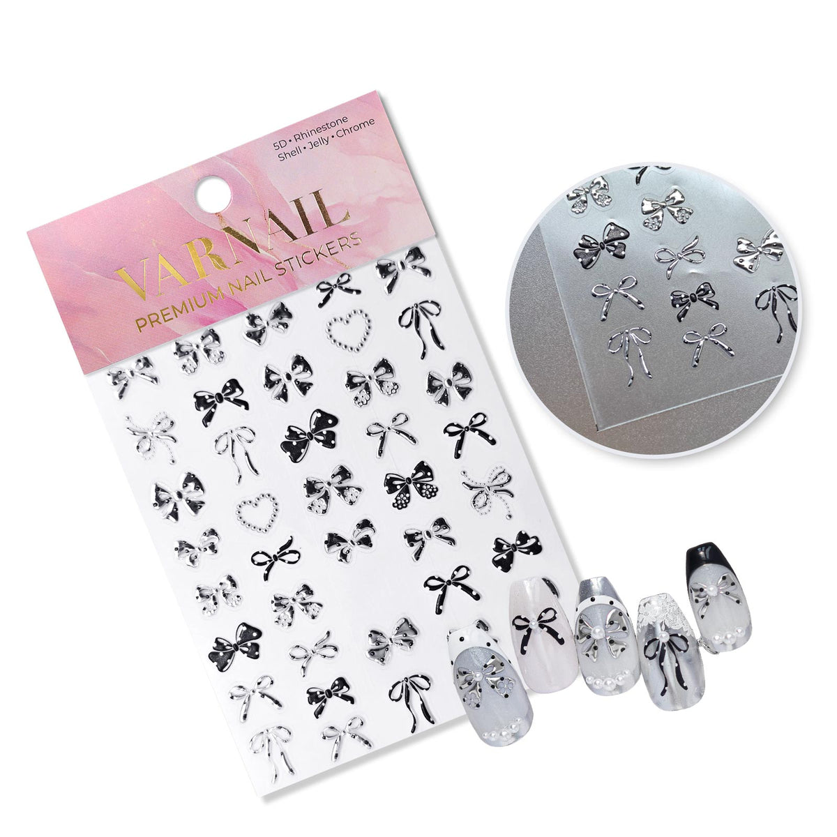Chrome Nail Sticker - Coquette Aesthetic