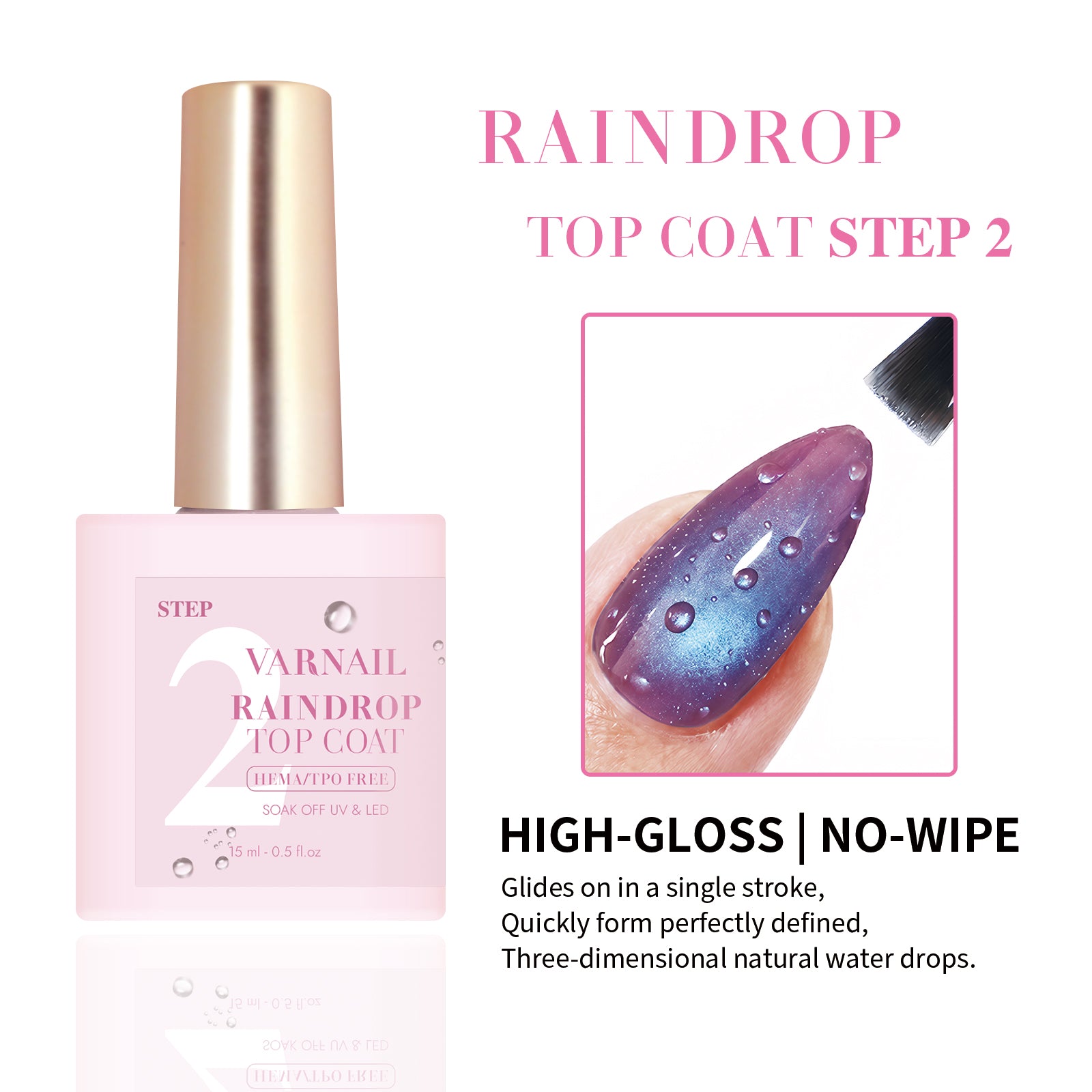 Hema-Free Raindrop Top Coat (Step 2)
