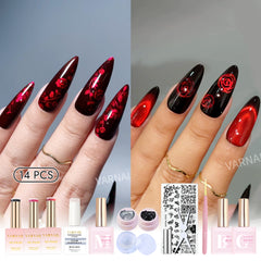 Trendy Nail Design Kit - No.26 Red Rose