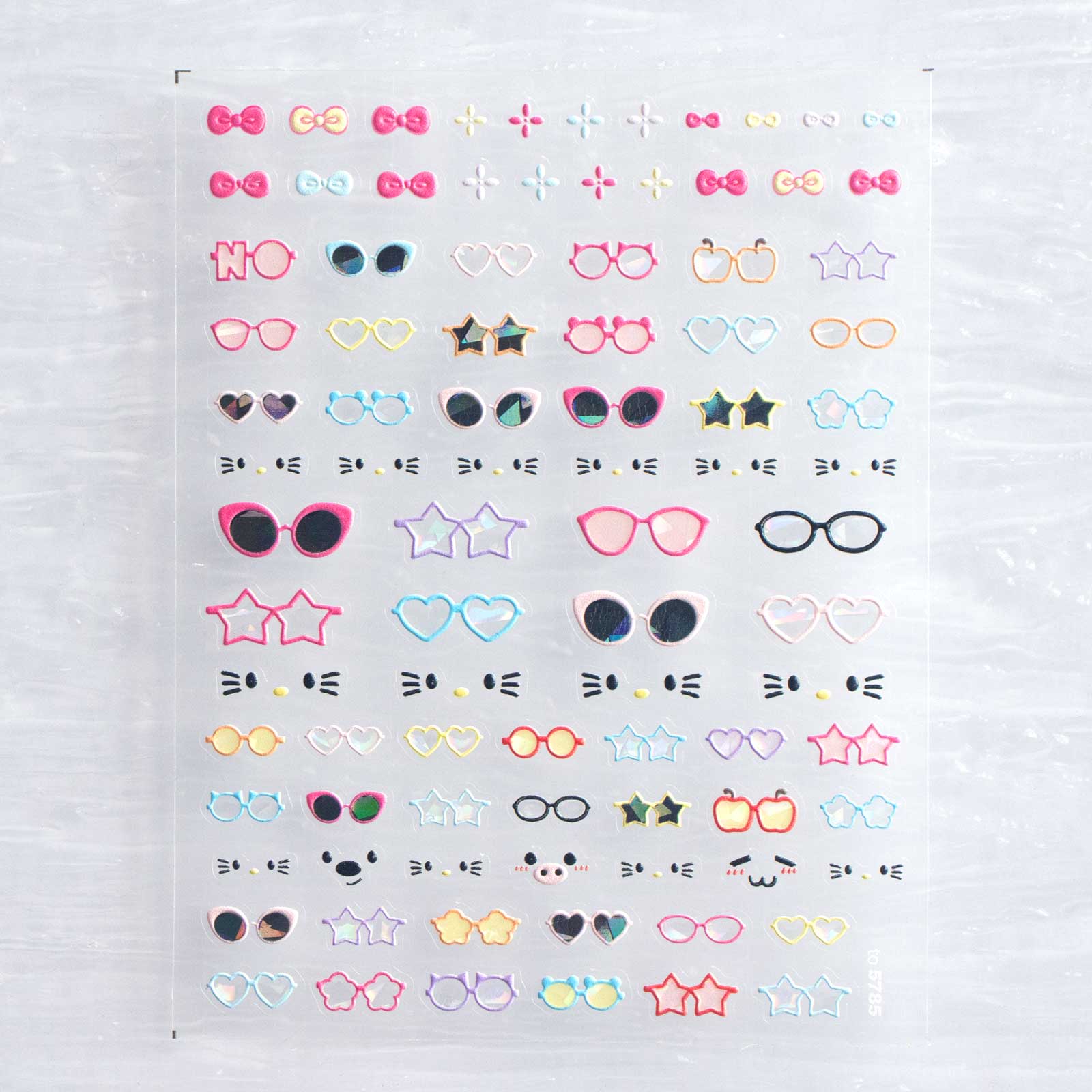5D Nail Sticker - Versatile Sunglasses & Kitty
