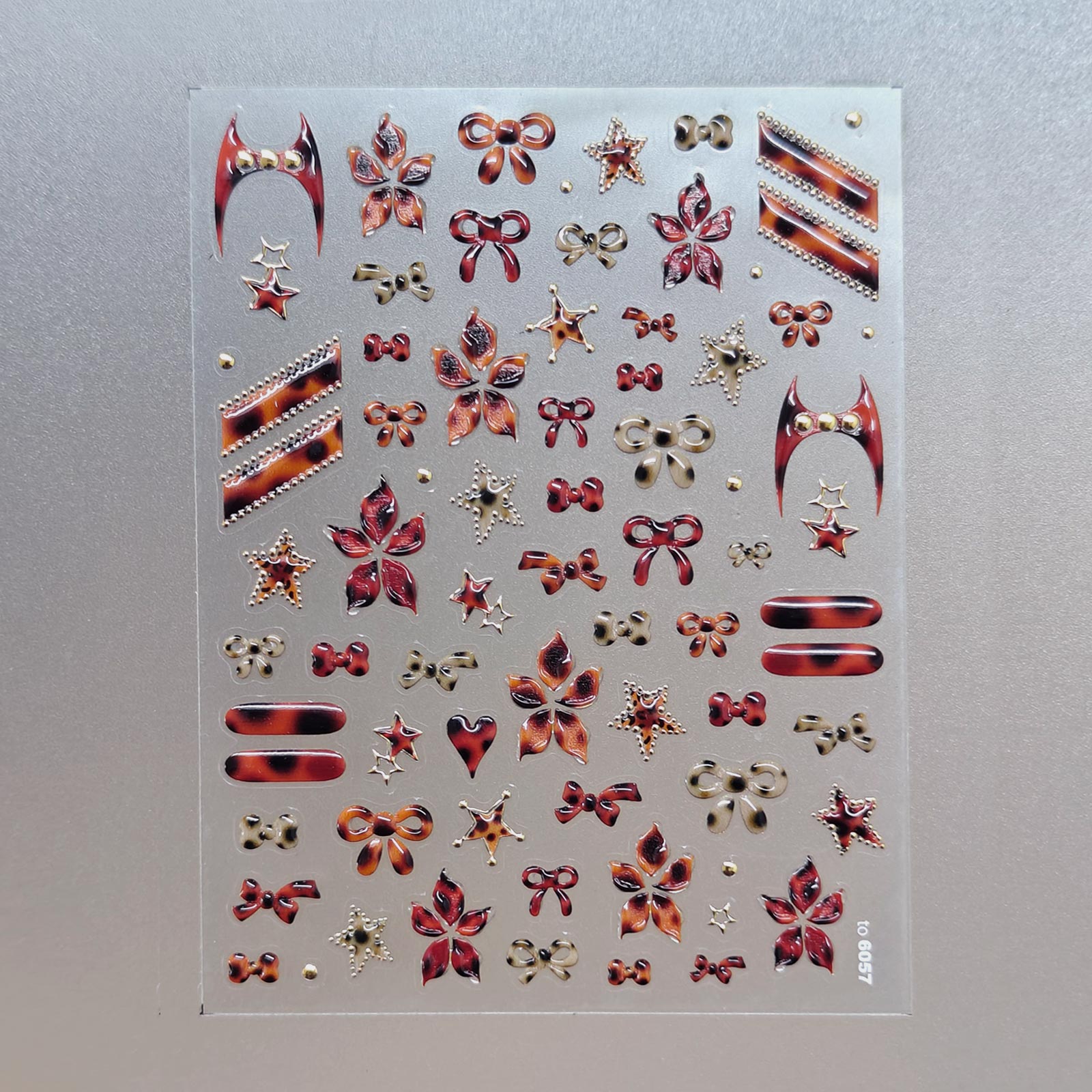 Jelly Nail Sticker - Tortoiseshell Bows