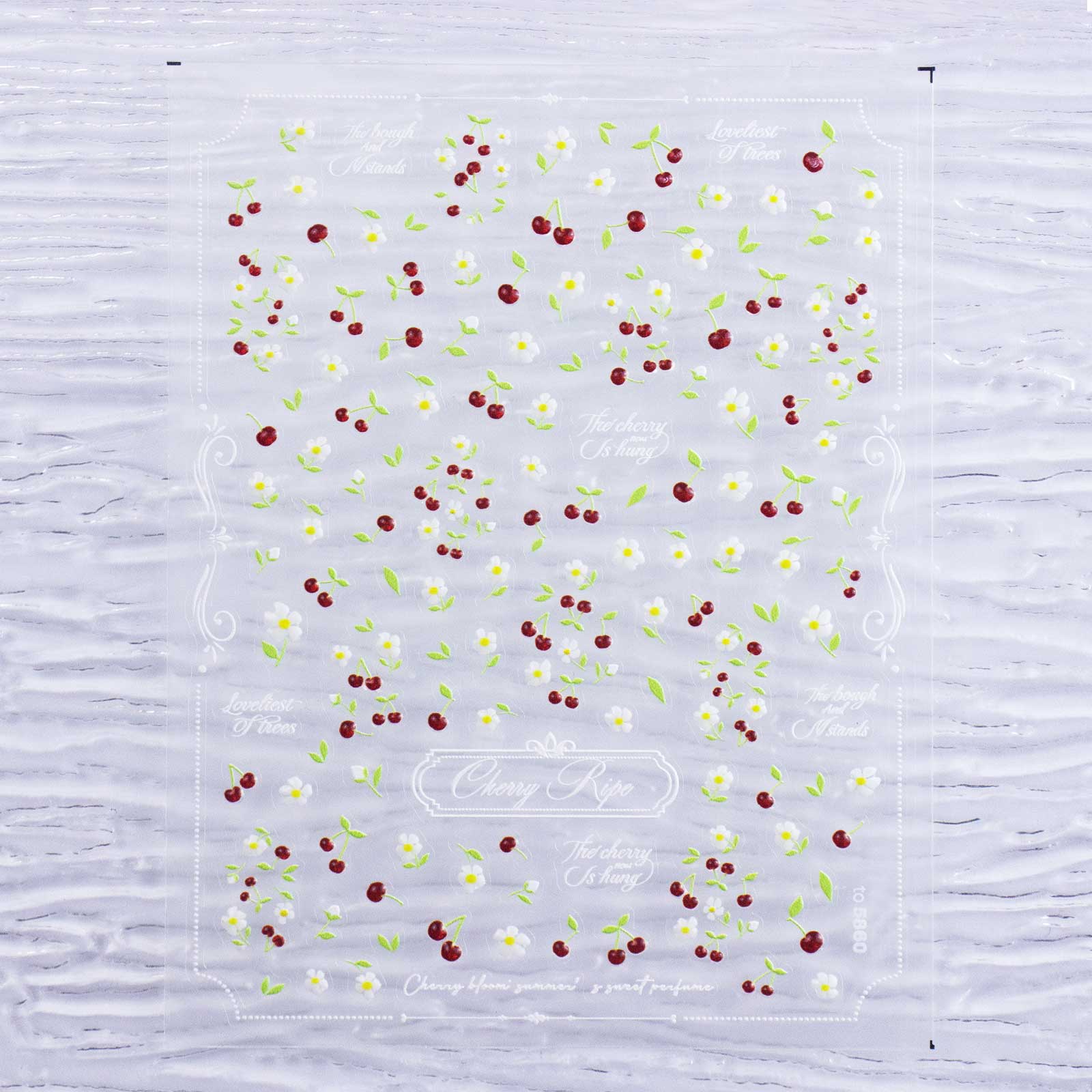 Jelly Nail Sticker - Tiny Cherry