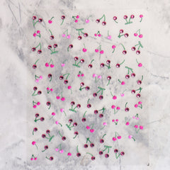 Rhinestone Nail Sticker - Pink Cherry