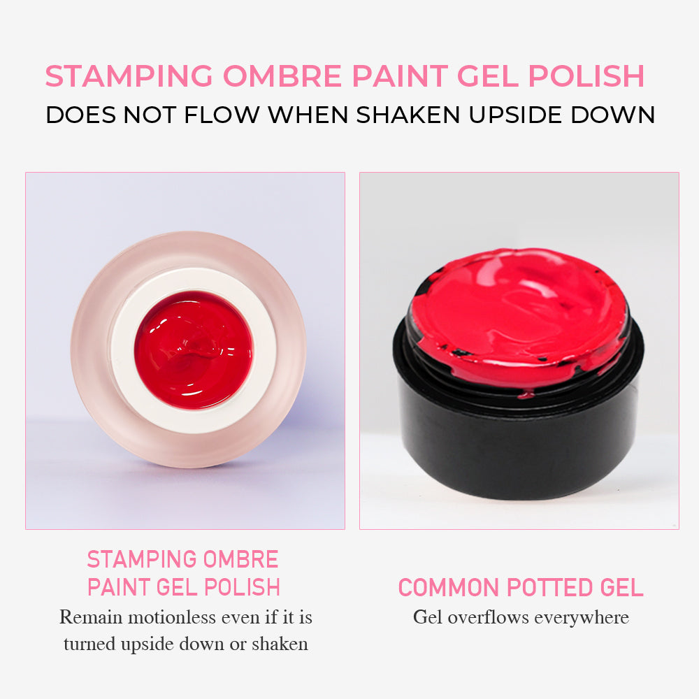 3-in-1 Stamping Ombre Paint Gel (Hema-Free) - SOP15 Solar Flare